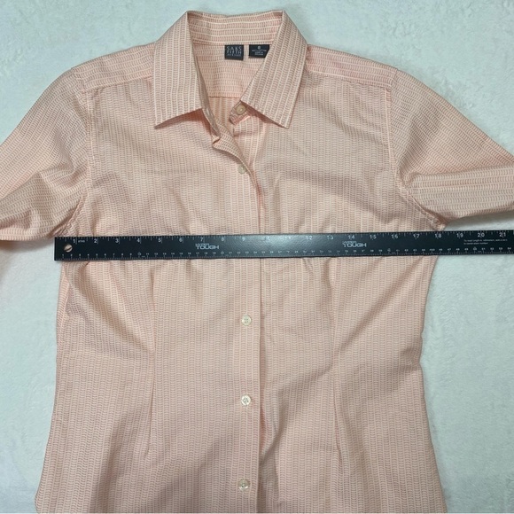 Saks Fifth Avenue Button Down Blouse Sz 8 Pink - Picture 11 of 13